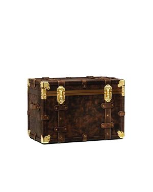 VINTAGE HOME - Schatztruhe aus Leder-Braun